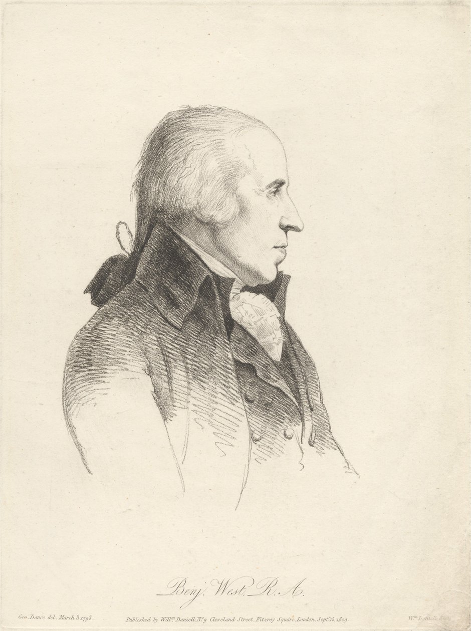 Benjamin West, R.A. af William Daniell