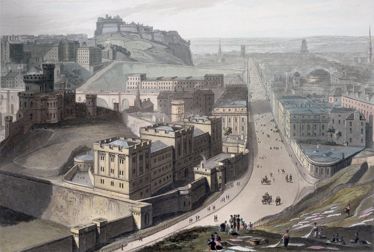 Edinburgh, fra Calton Hill, 1829 af William Daniell
