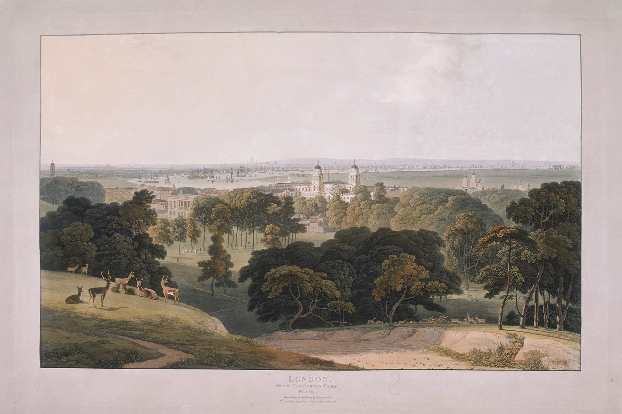 Greenwich Park, London, 1804 af William Daniell