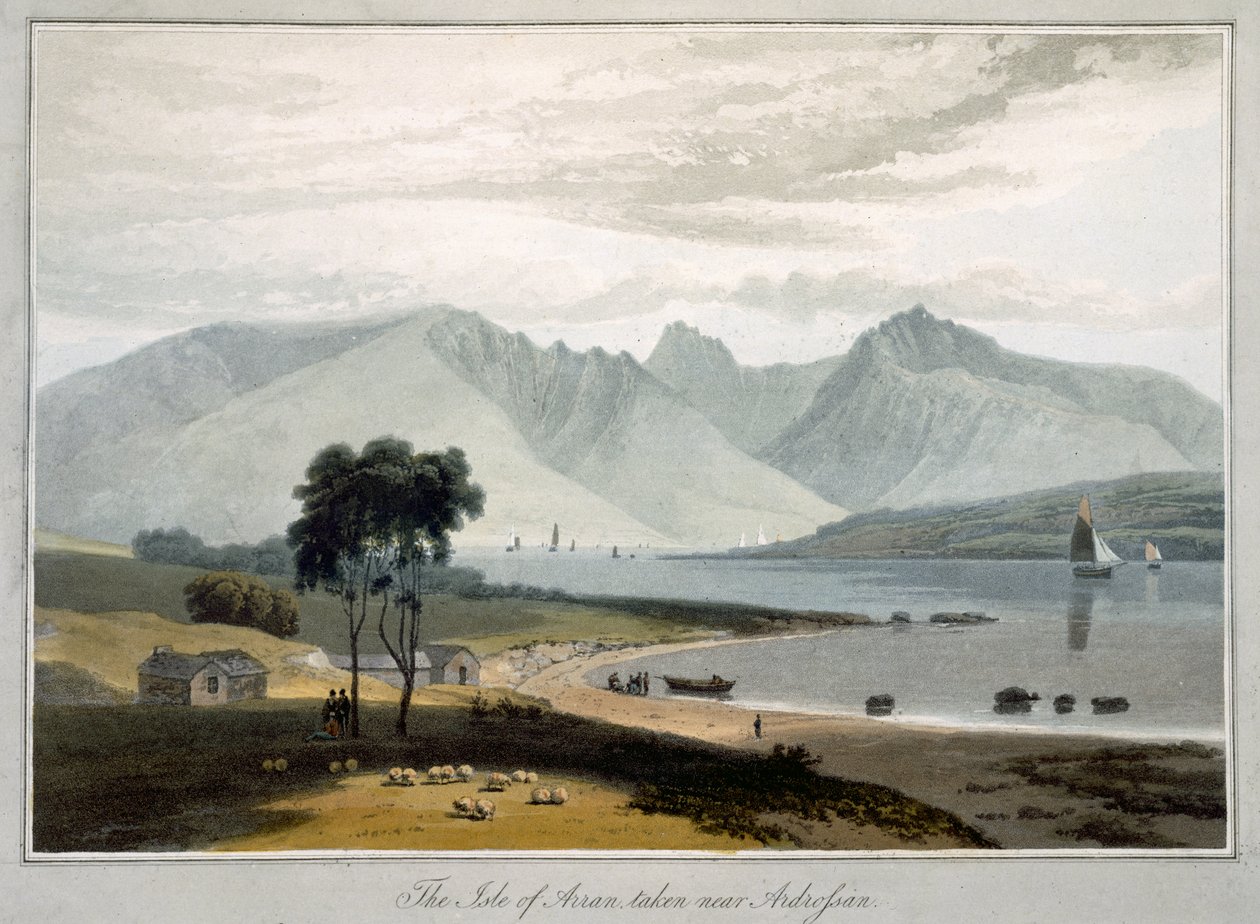 Isle of Arran set fra Ardrossan, fra 