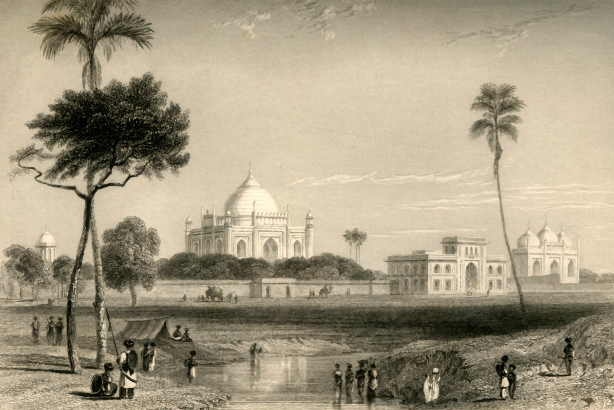 Sufter Jungs mausoleum, Delhi, 1835. af William Daniell