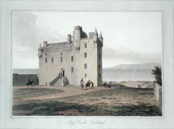 Mey Castle, Caithness (farve litho) af William Daniell