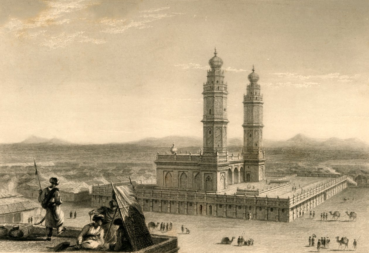 Moské i Coimbatore, 1835. af William Daniell