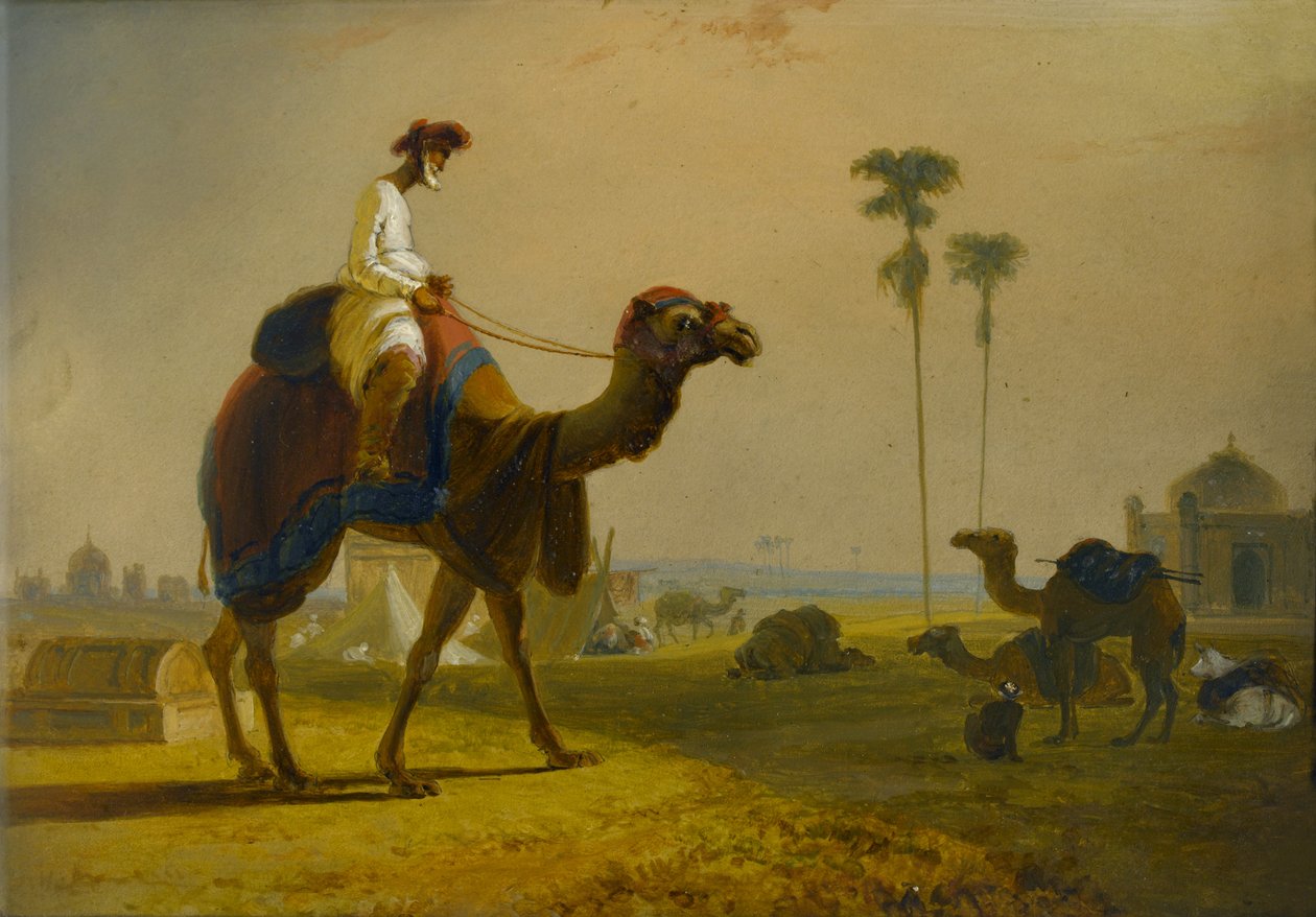 Kamelen fra Hirkarrah (En scene i Østindien), 1832 af William Daniell
