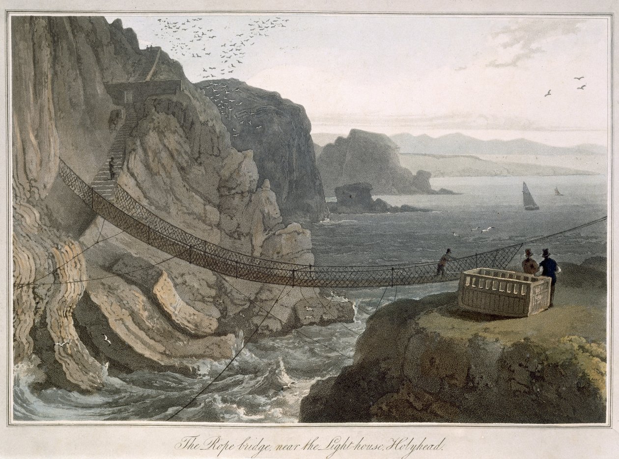 Rope Bridge nær fyrtårnet, Holyhead, fra 