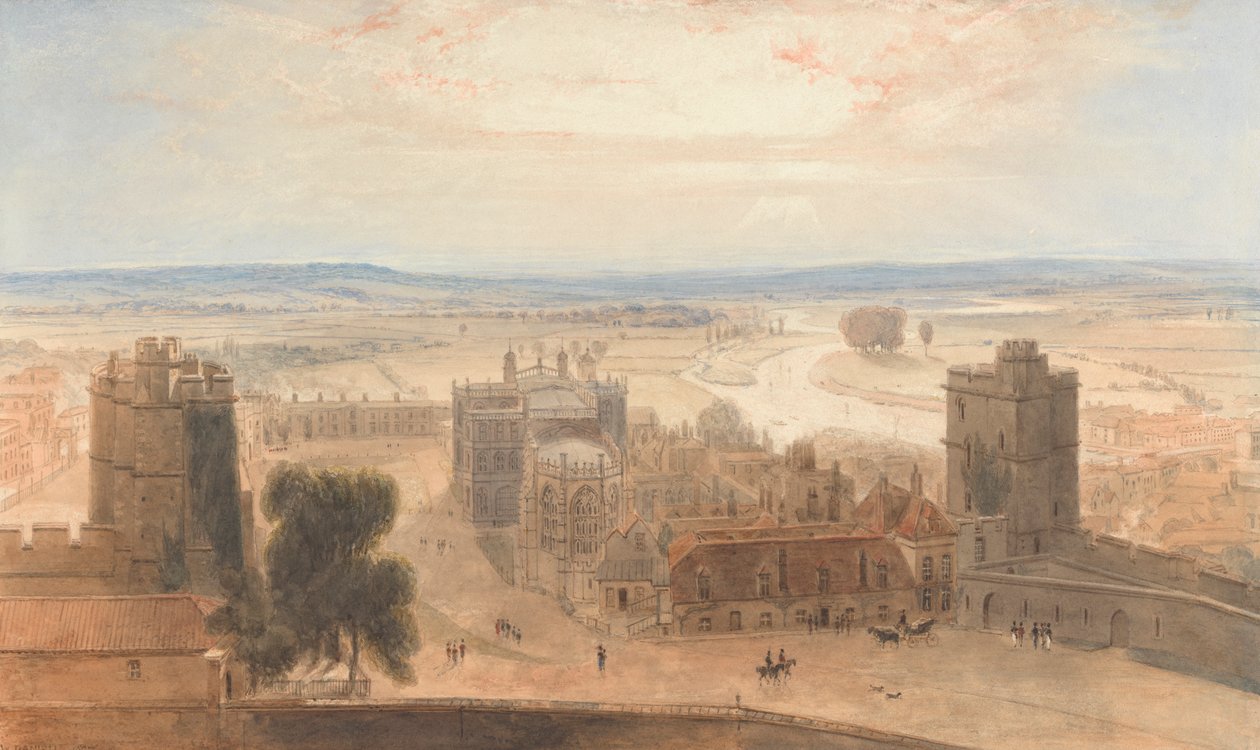 Udsigt fra Rundetårn, Windsor Castle af William Daniell
