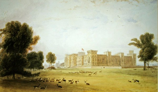 Windsor Castle (akvarel på papir) af William Daniell