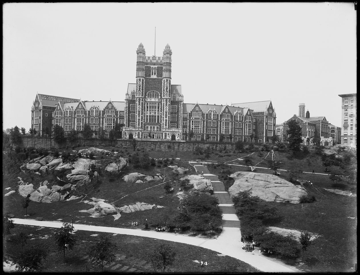Campus af City College i New York, set fra St. Nicholas Avenue, New York City, 13. juli 1914 af William Davis Hassler