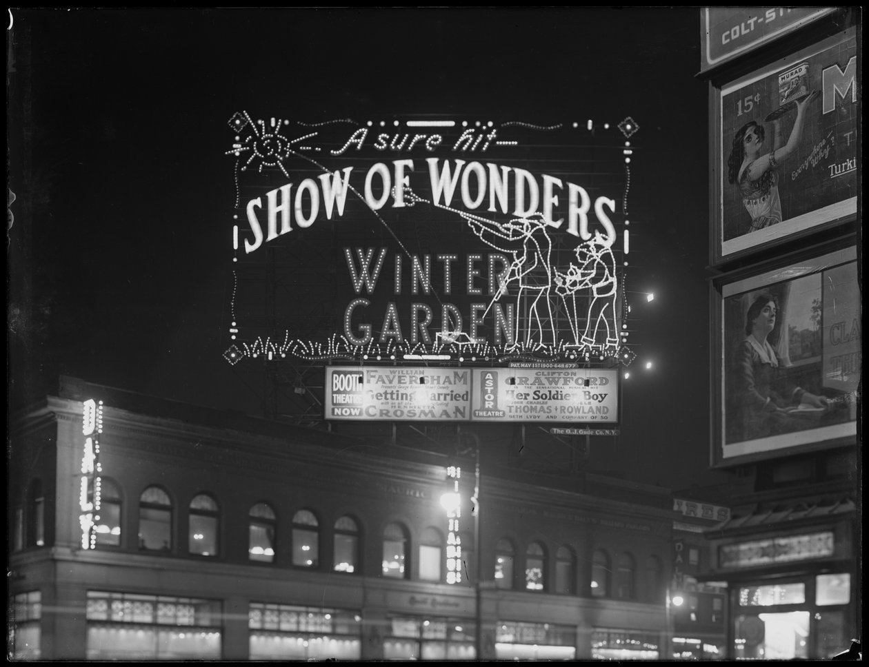Oplyst skilt til Winter Garden Theatres 