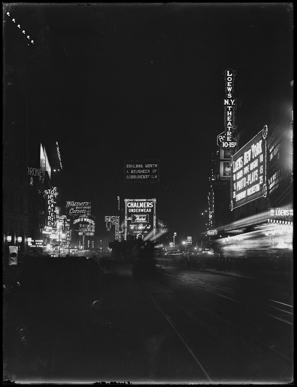 Lysskilte på Times Square, New York City, 1917 af William Davis Hassler