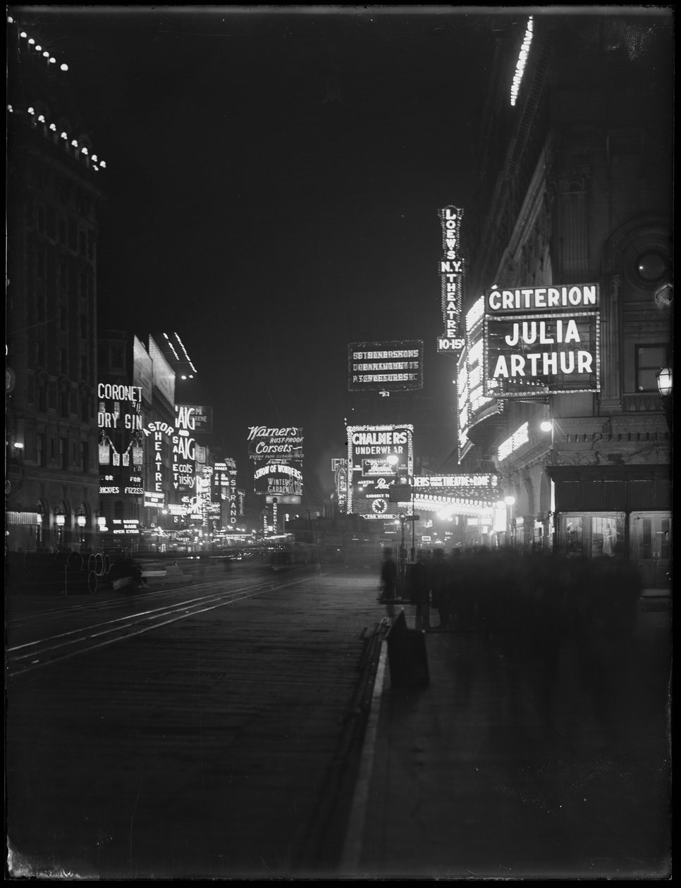 Lysskilte på Times Square, New York City, 1917 af William Davis Hassler
