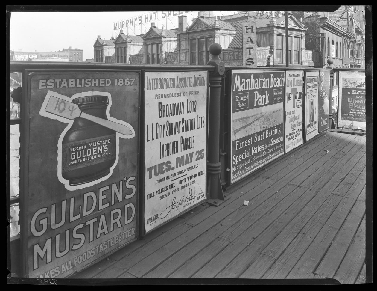 Myrtle Avenue Elevated Poster, 25. maj 1920 af William Davis Hassler