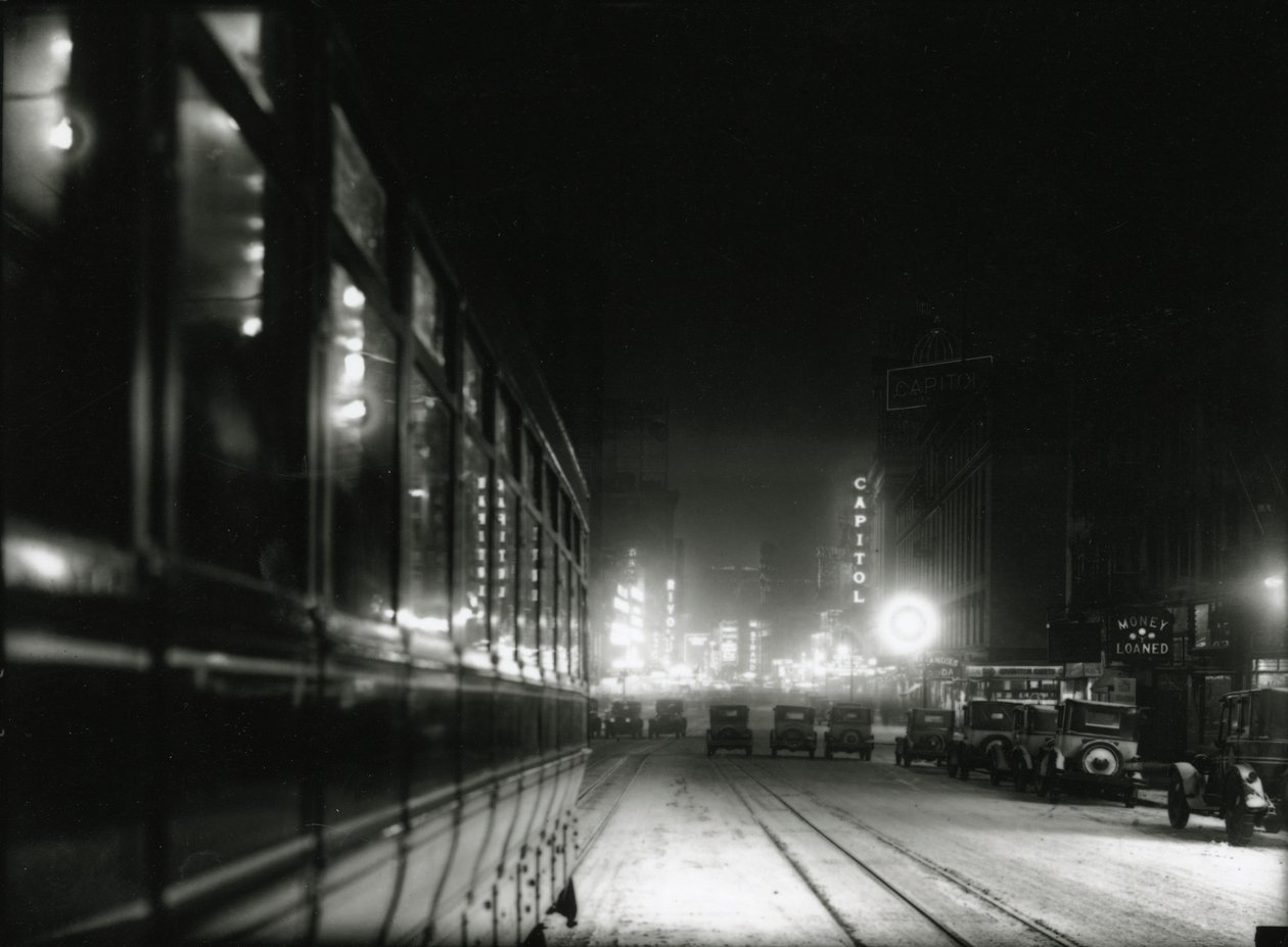 Night View nær Times Square, ca. 1919-20 af William Davis Hassler