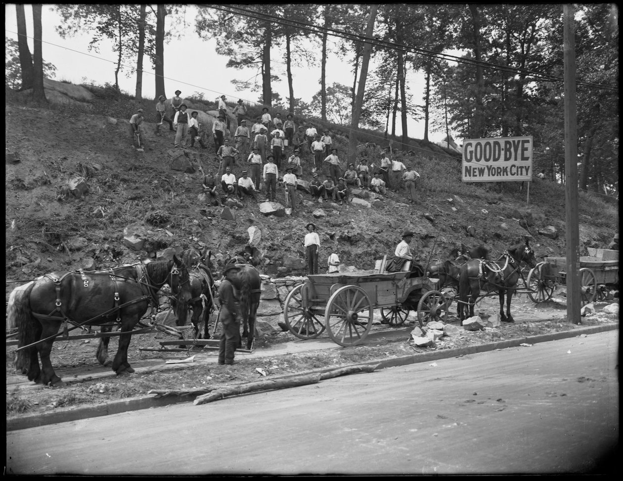New York Citys nordlige grænse ved Broadway ved 263rd Street, Bronx, ser mod nord, 8. juni 1914 af William Davis Hassler