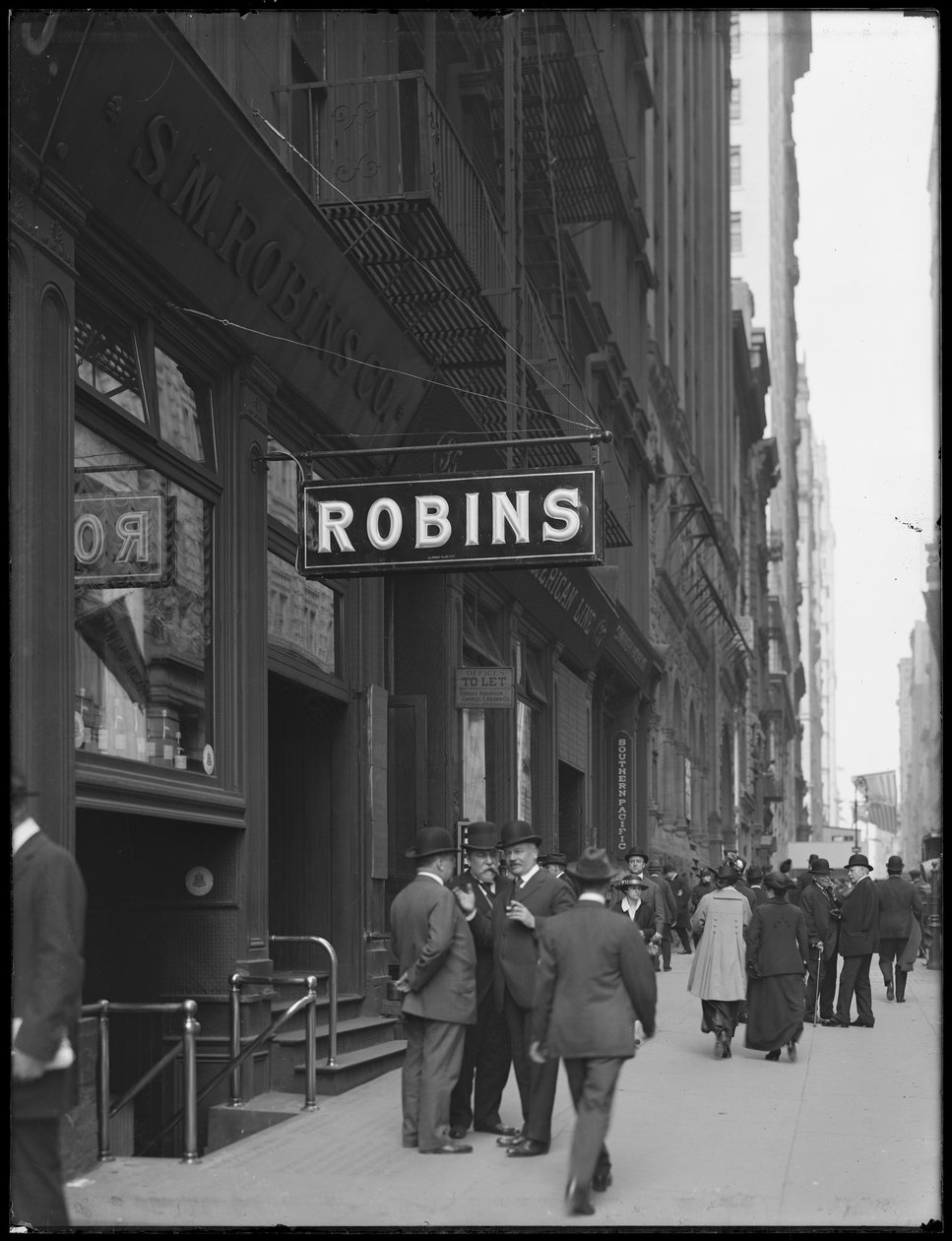 S.M. Robins Co.-skilt på 35 Broadway, New York City, 2. maj 1916 af William Davis Hassler