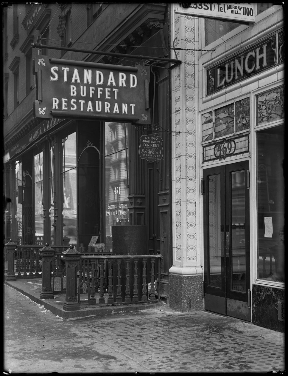 Skriv til Standard Buffet Restaurant, Fourth Avenue mellem E. 31st og 32nd Streets, New York City, 6. februar 1917 af William Davis Hassler