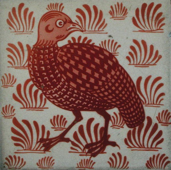 Til med agerhøne design (keramik) af William de Morgan