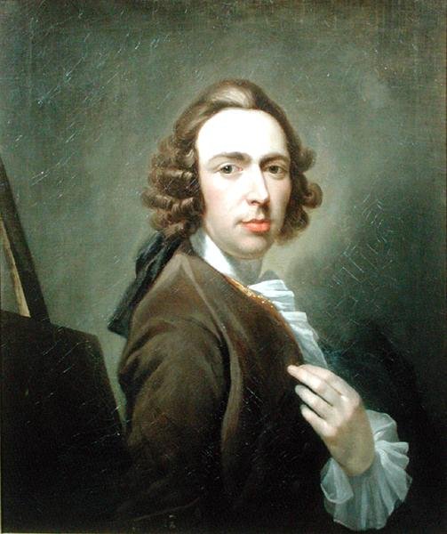 Selvportræt, ca. 1750 (olie på lærred) af William Delacour