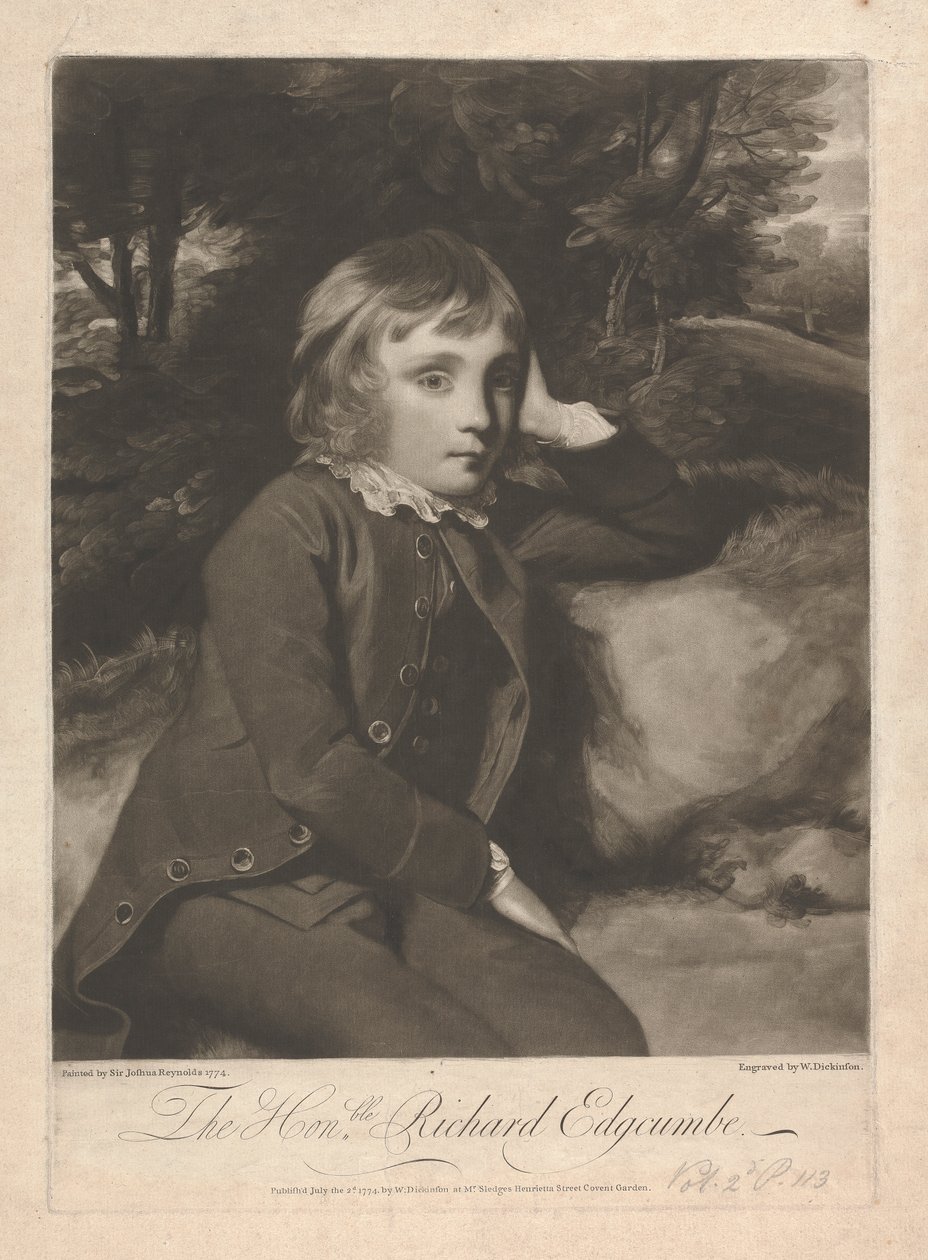 Ærede Richard Lord Edgcumbe, 1. Baron Edgcumbe af William Dickinson