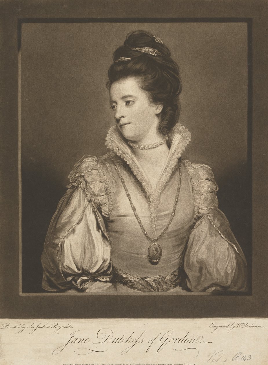 Jane Gordon (født Maxwell), hertuginde af Gordon af William Dickinson