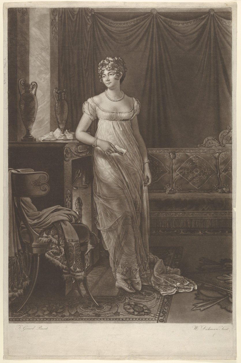 Madame Talleyrand, ca. 1808. af William Dickinson