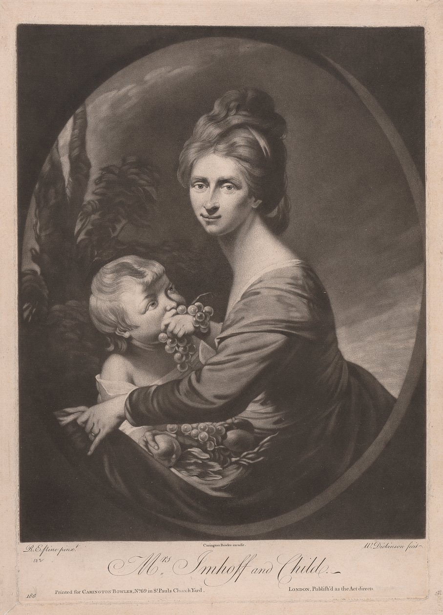 Fru Imhoff og Barn af William Dickinson