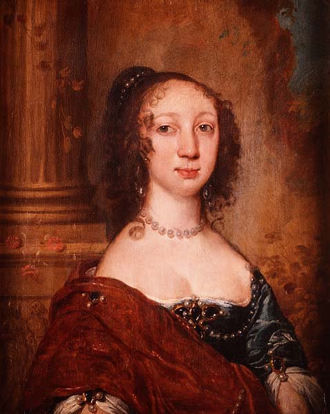 Portræt af en dame, halv længde af William Dobson