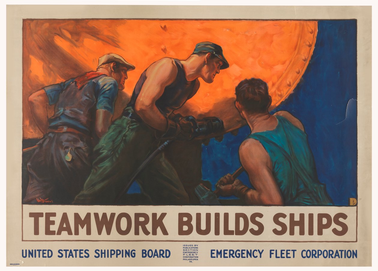Teamwork bygger skibe af William Dodge Stevens