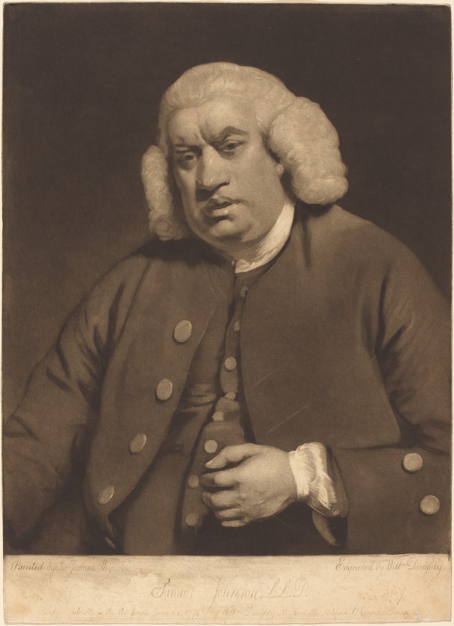 Samuel Johnson af William Doughty after Sir Joshua Reynolds