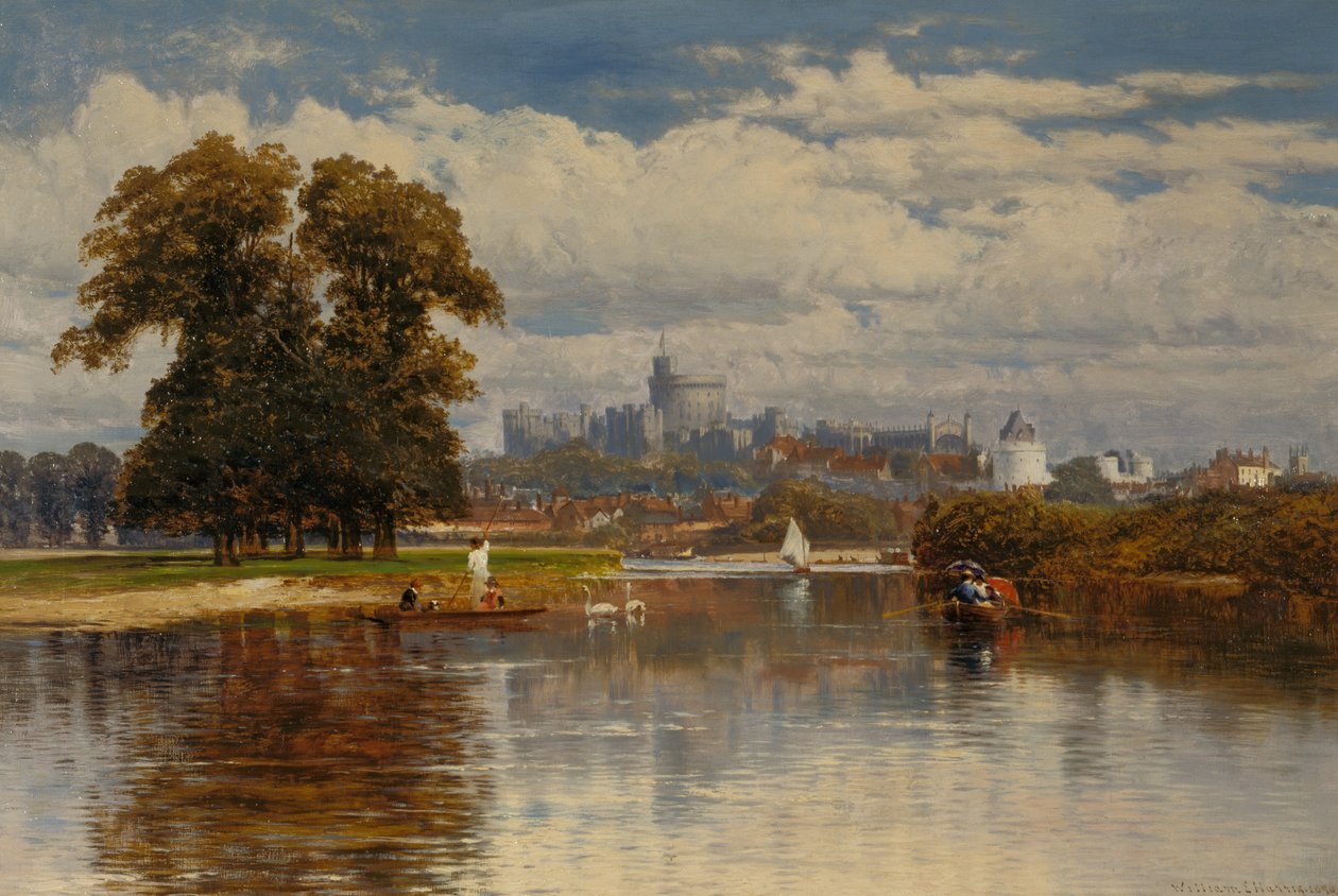 Udsigt over Windsor fra Themsen af William E. Harris