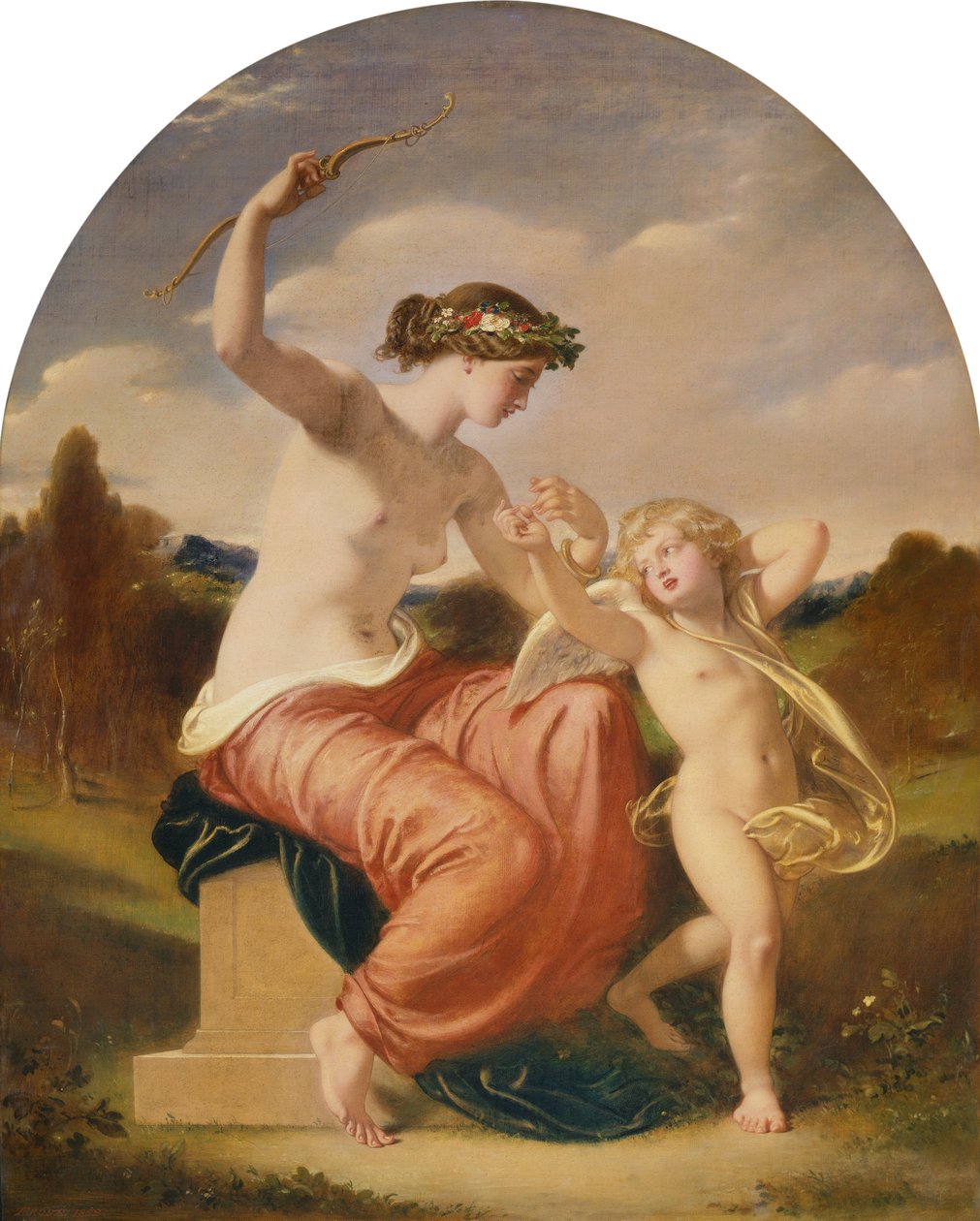 Venus afvæbner Amor af William Edward Frost