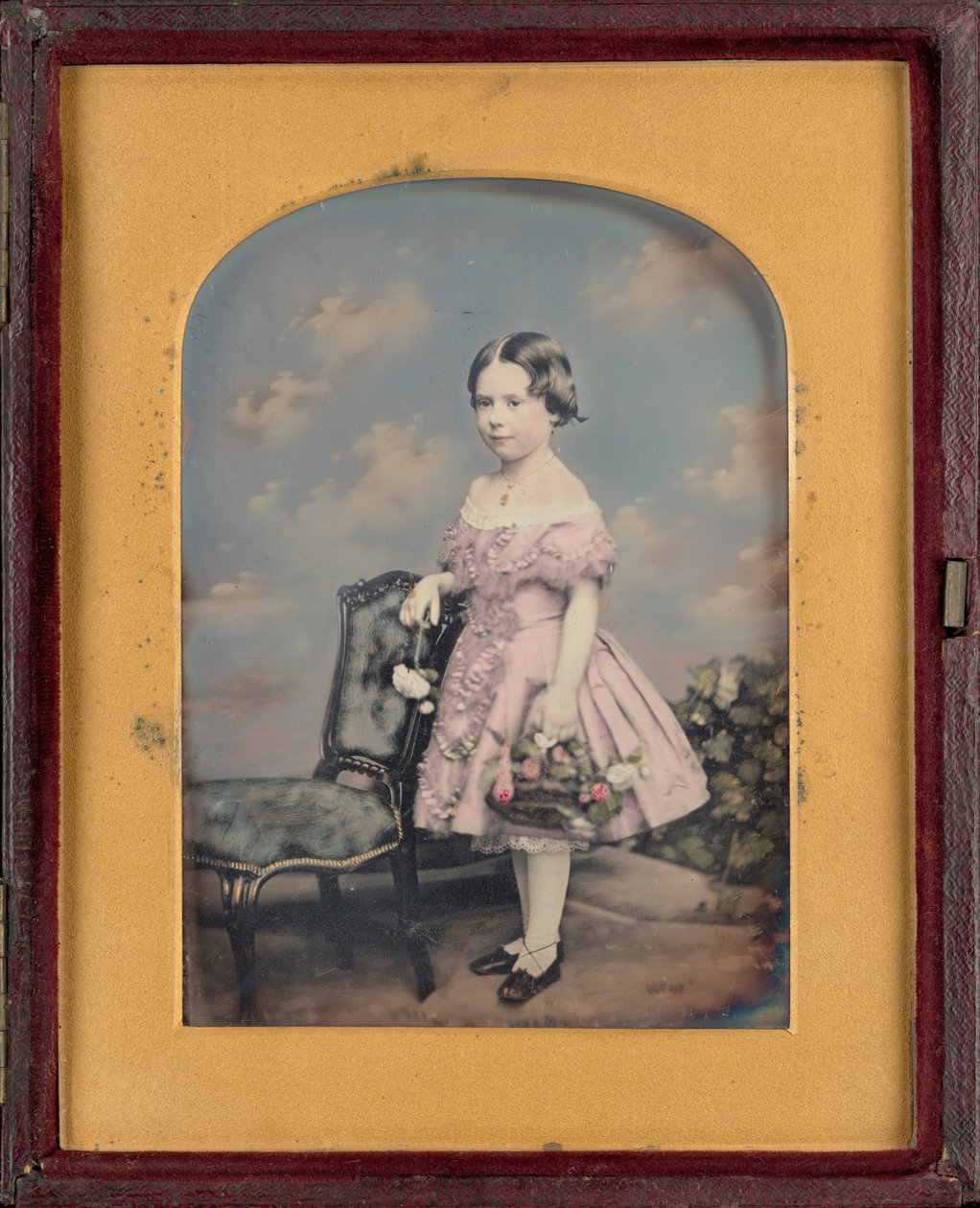 Portræt af en pige, ca. 1852 (foto) af William Edward Kilburn