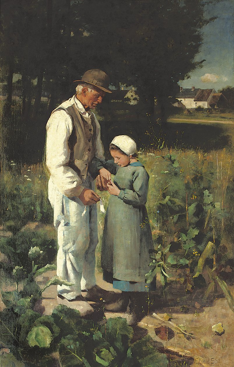 På markerne, Auvers sur Oise, 1882 af William Edward Stott