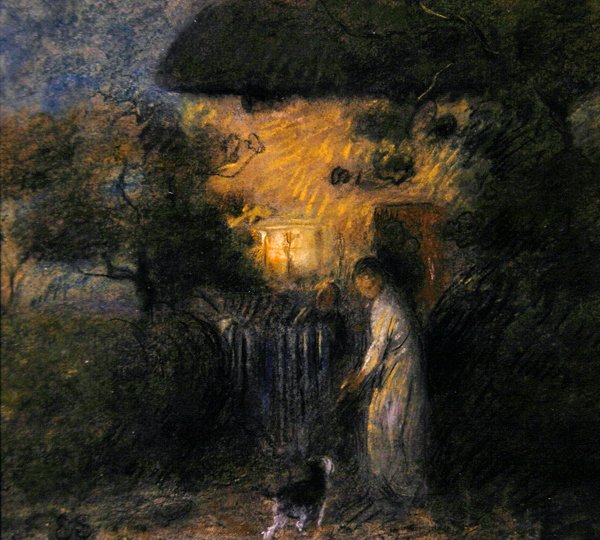 The Stray Cat, ca. 1890 (pastel på papir) af William Edward Stott