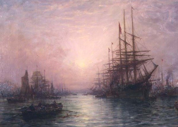 Solnedgang (par 88434) af William Edward Webb