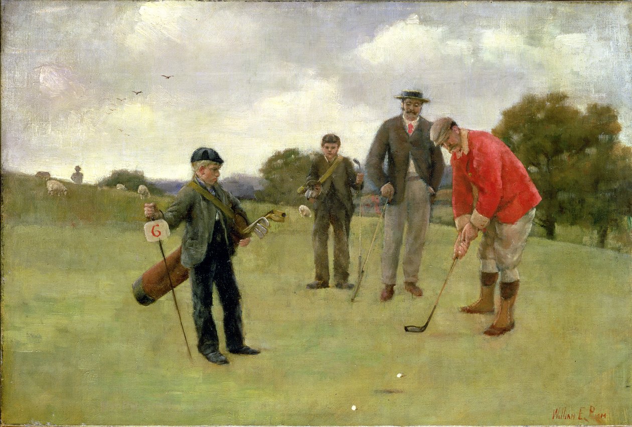Sætter på den sjette green af William Edwin Pimm