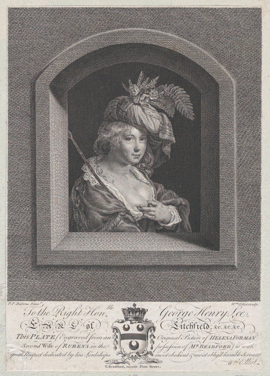 Portræt af Susanna Lunden, søster til Helena Fourment, 1763-66. af William Elliot