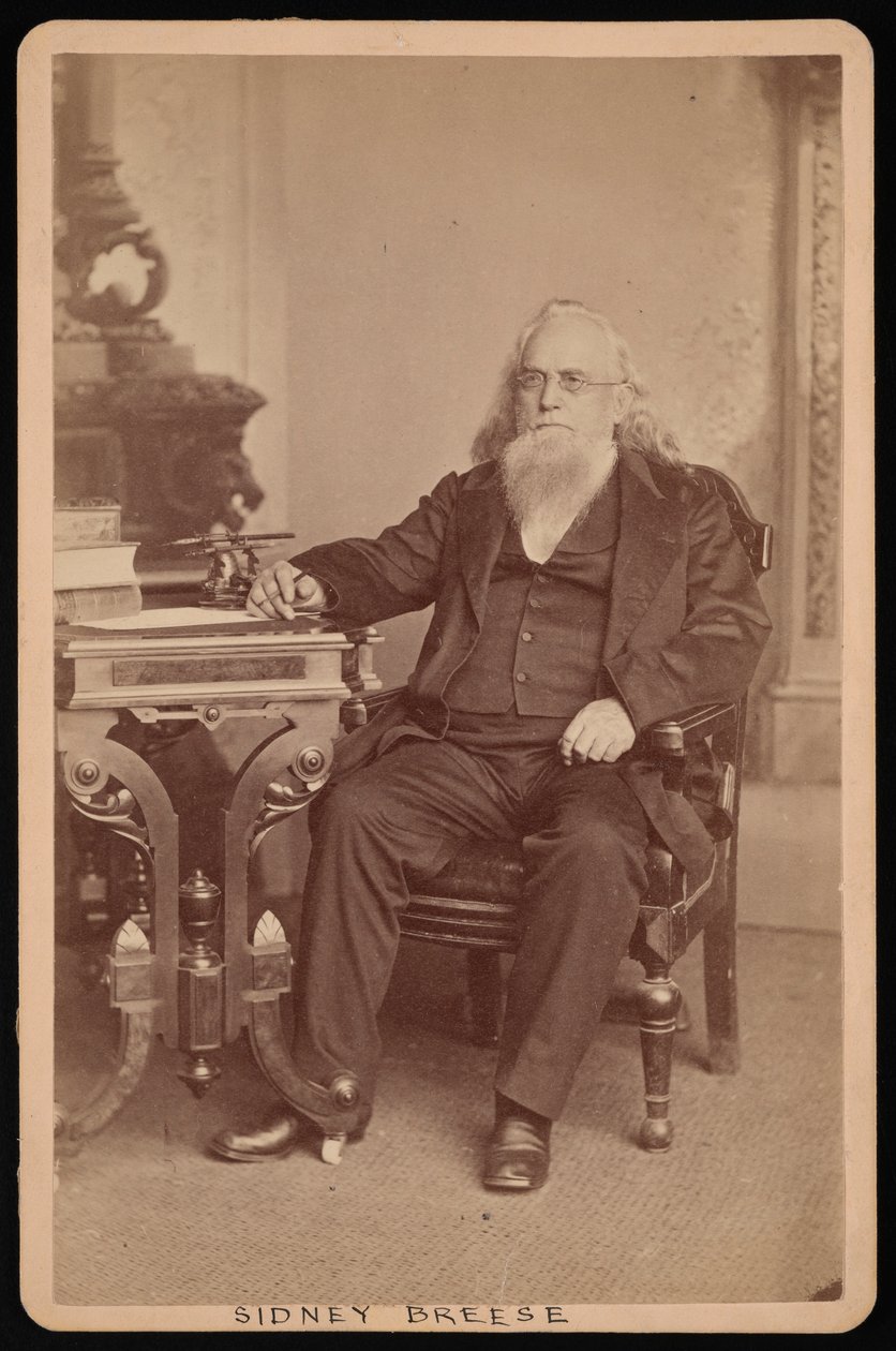 Portræt af Sidney Breese 1800-1878, før 1878. af William Emory Bowman