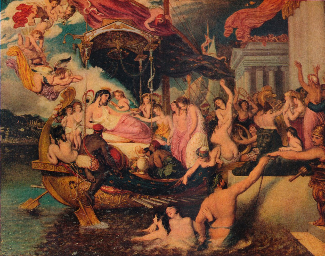 Cleopatras ankomst til Kilikien, 1821. af William Etty