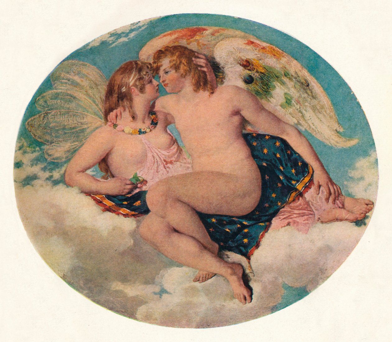 Amor og Psyke, 1800-tallet. af William Etty