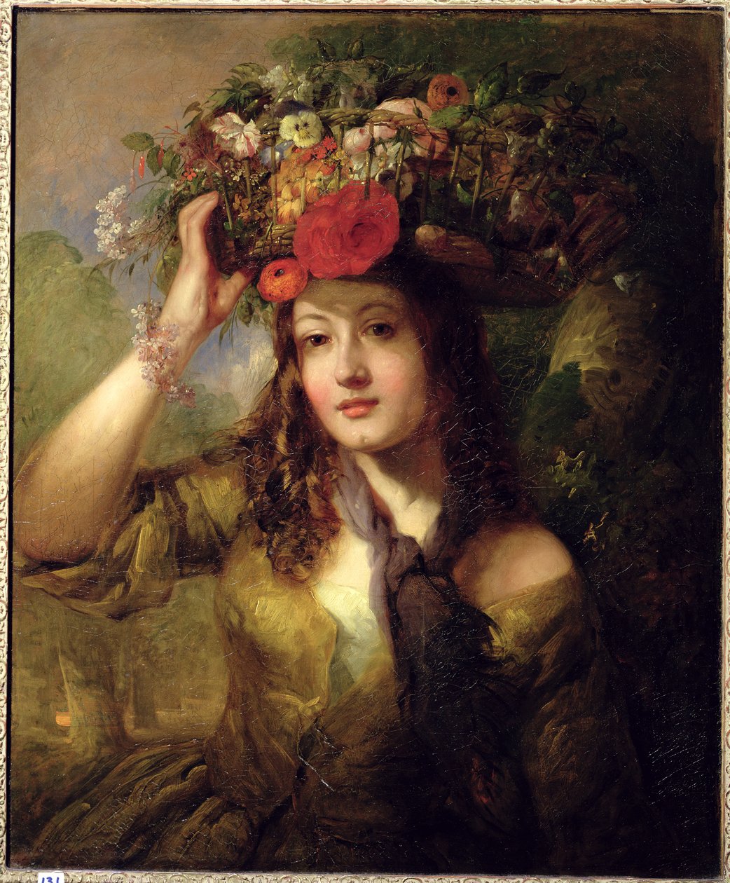 Miss Lewis som blomsterpige (olie på lærred) af William Etty
