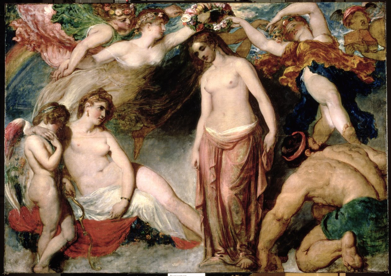 Pandora kronet af årstiderne, 1824 af William Etty