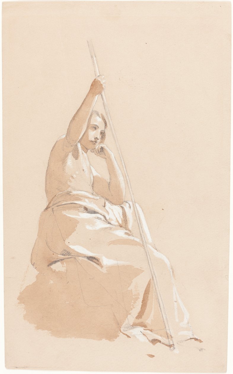 Siddende Ungdom med Stab af William Etty