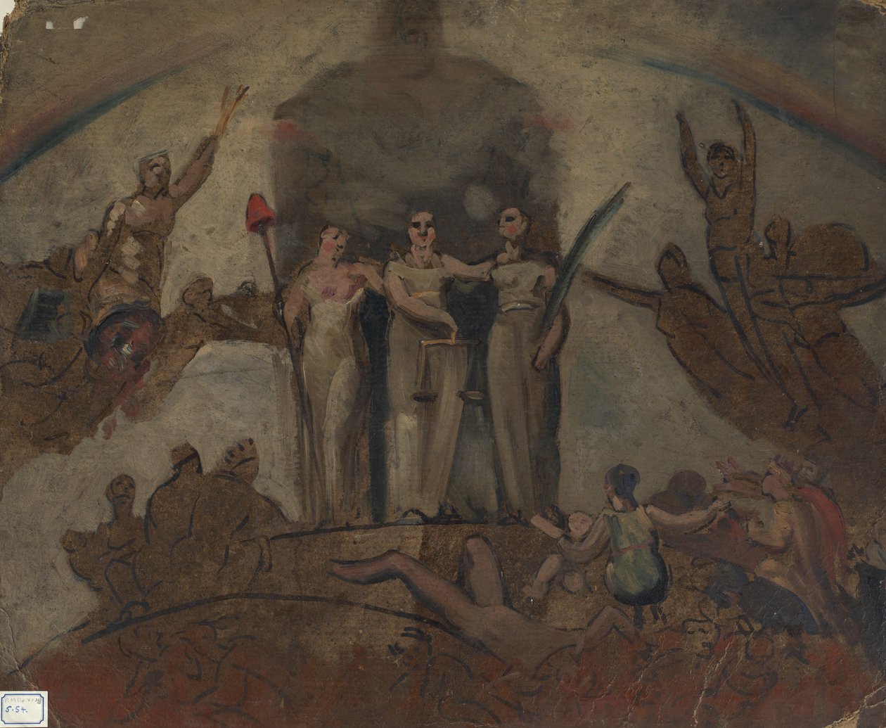 Undersøgelse for en figursammensætning af William Etty
