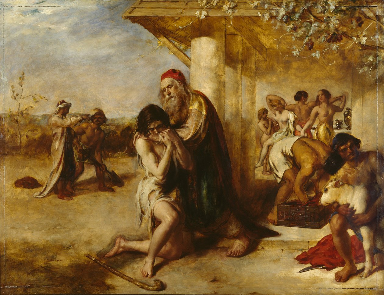 Den angrende fortabte mands tilbagevenden til sin far, før 1841 af William Etty