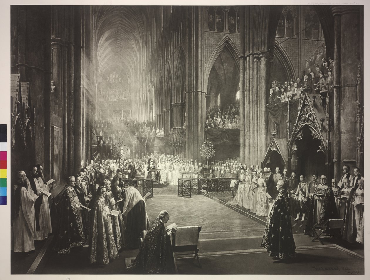 Ceremoni i anledning af dronning Victorias 50-års tronjubilæum i Westminster Abbey den 21.6.1887 af William Ewart Lockhart