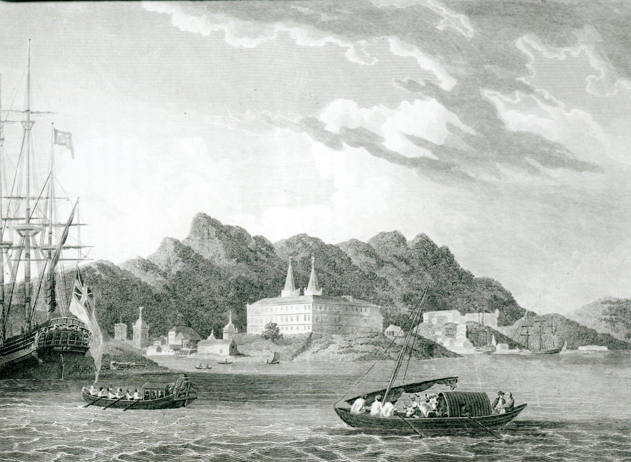 Havn i Rio Janeiro, med Benediktinerklosteret, af William F. Wilson