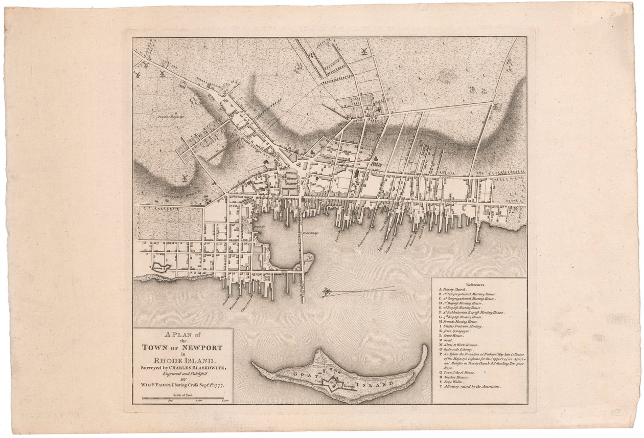 A Plan of Newport af Faden af William Faden