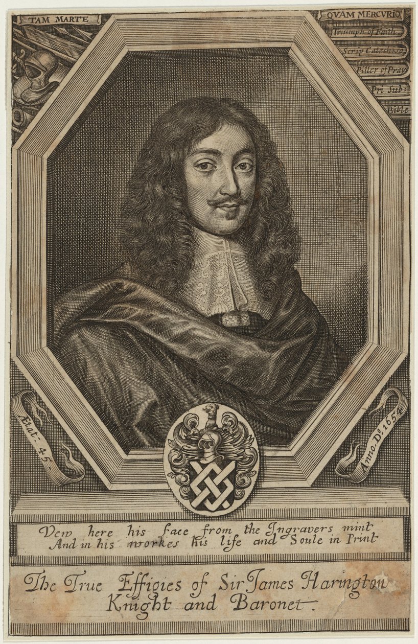 Sir James Harrington, baronet af William Faithorne
