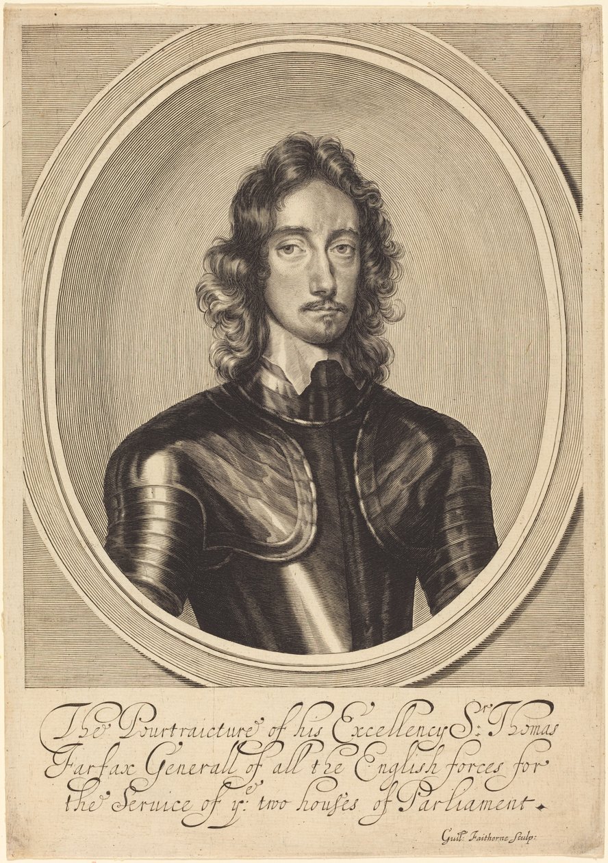 Lord Thomas Fairfax af William Faithorne after Robert Walker